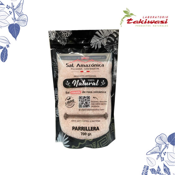 SAL PARRILLERA ROSADA Amazónica sin yodo ni flúor x 700g